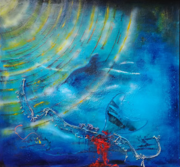 Œuvre contemporaine nommée « Pollutions sonores », Réalisée par ANDY BLEU