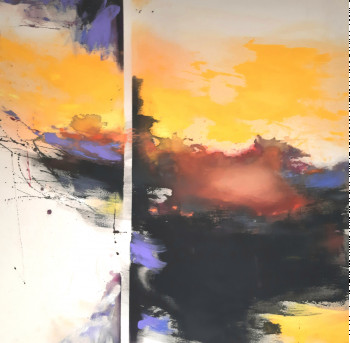 Œuvre contemporaine nommée « RETOUR DE LANZAROTE », Réalisée par MICHèLE BARANGE