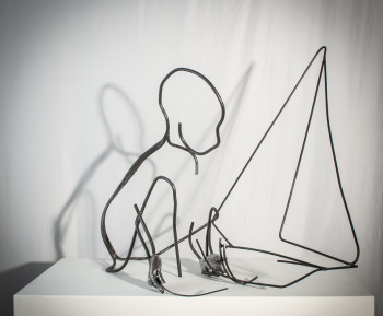 Œuvre contemporaine nommée « Enfant au bateau », Réalisée par YEZ