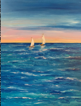 Œuvre contemporaine nommée « Le voilier », Réalisée par OLEKSANDRA HORSCROFT