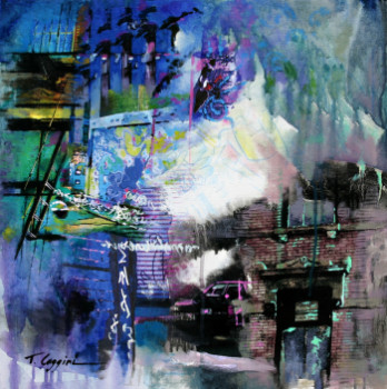 Œuvre contemporaine nommée « NY-Blues I », Réalisée par TANIA CAGGINI