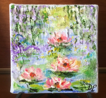 Œuvre contemporaine nommée « Les nénuphars de Giverny 4 », Réalisée par PATRICIA DELEY