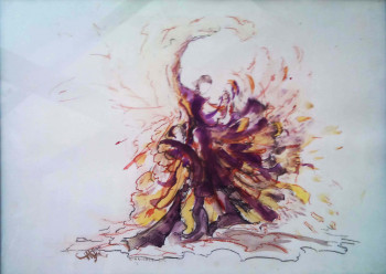 Œuvre contemporaine nommée « Mouvement de danse », Réalisée par JEAN MARIE SCHROETTER