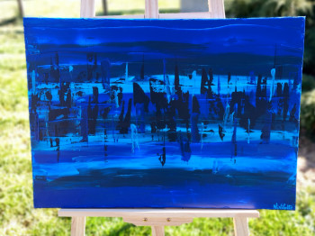 Œuvre contemporaine nommée « Le signal bleu », Réalisée par NIVILOTTE