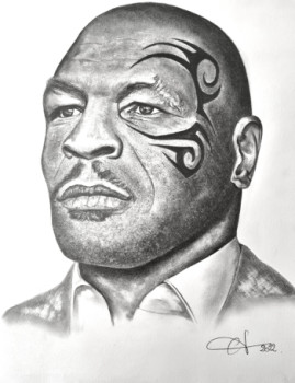 Œuvre contemporaine nommée « PORTRAIT MIKE TYSON », Réalisée par AURELIE FERRARA