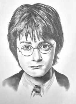 Œuvre contemporaine nommée « PORTRAIT HARRY POTTER », Réalisée par AURELIE FERRARA