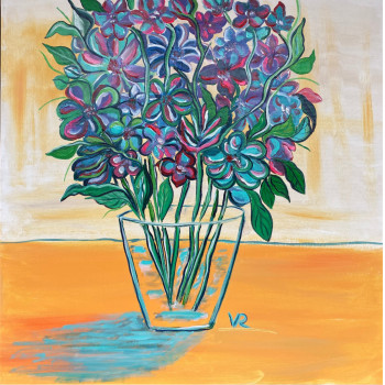 Œuvre contemporaine nommée « Flowers », Réalisée par VALéRIE RIOU