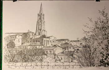 Œuvre contemporaine nommée « SAINT EMILION », Réalisée par SANDRA FROUGIER