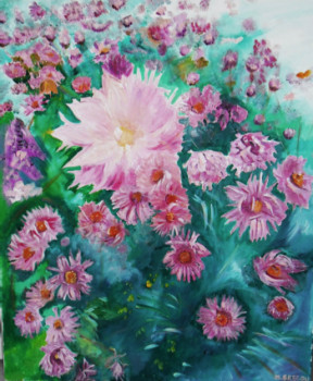 Œuvre contemporaine nommée « fleurs 2 », Réalisée par MIREILLE BREGOU