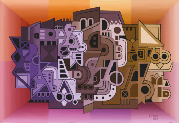 Œuvre contemporaine nommée « Espace Multidimensionnel N°26 », Réalisée par LEVON VARDANYAN