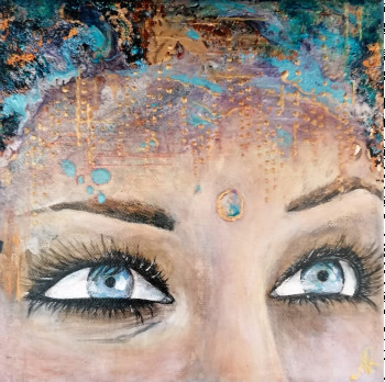 Œuvre contemporaine nommée « Sourire indien », Réalisée par ANNE ROBIN