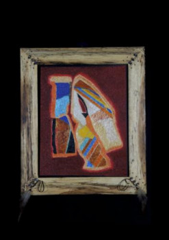 Œuvre contemporaine nommée « Atiingoo Dah Naaztanigii (signe en Navajo) », Réalisée par AL MAURY