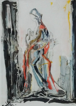 Œuvre contemporaine nommée « la mère et l'enfant », Réalisée par JEAN MARIE SCHROETTER