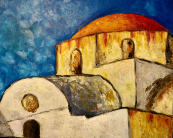 Œuvre contemporaine nommée « Sous le ciel grec », Réalisée par GéRARD JOURNO
