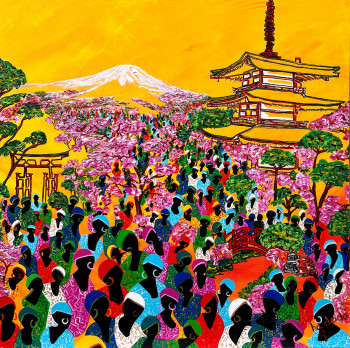 Œuvre contemporaine nommée « N°362 -  富士山に行く-Rendez-vous au mont Fuji », Réalisée par NADODO