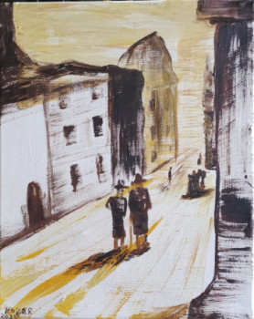 Œuvre contemporaine nommée « Rues du vieux Lviv », Réalisée par KOZAR