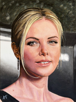 Œuvre contemporaine nommée « Belle gueule 28 - Charlize Theron », Réalisée par ARNAUD FEUGA