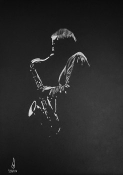 Œuvre contemporaine nommée « Saxophoniste », Réalisée par OLIVIER ARTZ