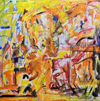 Œuvre contemporaine nommée « Prométhée Hunts Yellow en El Mapa. », Réalisée par MARK PEINTRE