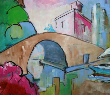 Œuvre contemporaine nommée « Le pont du Somail », Réalisée par THIERRY MERGET