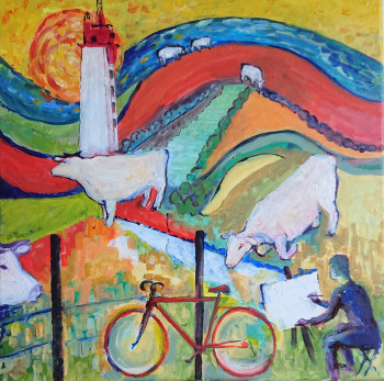 Œuvre contemporaine nommée « Coucher de couleurs », Réalisée par JEAN-LOUIS MAURER