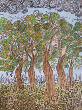 Œuvre contemporaine nommée « J'étais la forêt », Réalisée par JUSTINE GUYOMARD