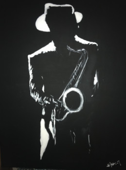 Œuvre contemporaine nommée « le saxophoniste », Réalisée par HESSE