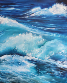Œuvre contemporaine nommée « Blue wave », Réalisée par ROSE