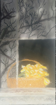 Œuvre contemporaine nommée « bouquet de printemps en hiver. », Réalisée par MITRA SHAHKAR