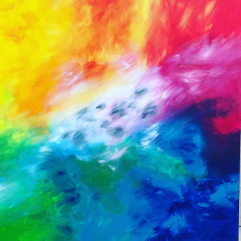 Œuvre contemporaine nommée « Summer », Réalisée par NG_ABSTRAIT_PAINT