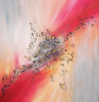 Œuvre contemporaine nommée « Turbulences », Réalisée par NG_ABSTRAIT_PAINT