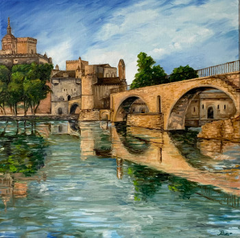 Œuvre contemporaine nommée « « Avignon, le pont Bénezet » », Réalisée par MARC POLETTO