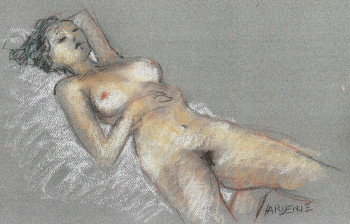 Œuvre contemporaine nommée « alanguie », Réalisée par CLAUDE HARDENNE