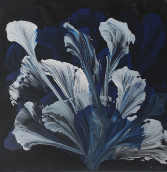 Œuvre contemporaine nommée « fleur bleue », Réalisée par HESSE