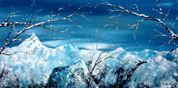 Œuvre contemporaine nommée « Bleu glacier », Réalisée par ANNE ROBIN