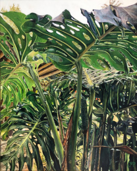 Œuvre contemporaine nommée « Le Pouvoir de Monstera », Réalisée par JO PAINTER