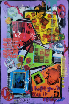 Œuvre contemporaine nommée « Hommage à Handy Warhol », Réalisée par GABRIEL ANGELO CAMPANOZZI