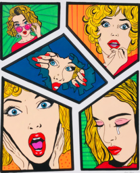 Œuvre contemporaine nommée « les émotions », Réalisée par VEVECREATION