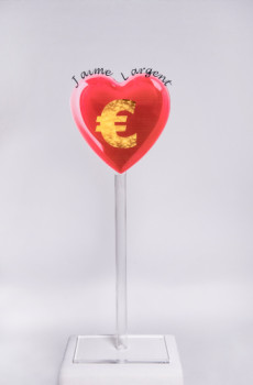 Œuvre contemporaine nommée « J'aime l'argent », Réalisée par KER