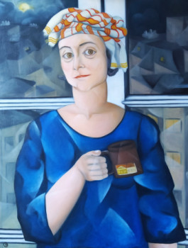 Œuvre contemporaine nommée « Agnès au turban », Réalisée par PRISCILLA OSSENI