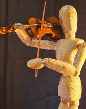 Œuvre contemporaine nommée « Stradivarius », Réalisée par L'ILLUMIN'éCORCHéE
