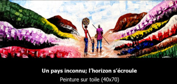 Œuvre contemporaine nommée « UN PAYS INCONNU, L'HORIZON S'ECROULE », Réalisée par NSAMBU I