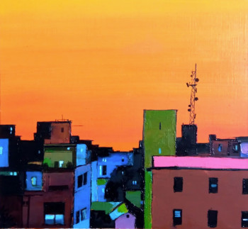 Œuvre contemporaine nommée « The city before sunset », Réalisée par CHEN XI