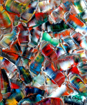 Œuvre contemporaine nommée « La saison des amoureux - Sold / Vendu - Estimation : 5 000 € », Réalisée par CHARLES CARSON, GMBA, CREATEUR DU MOUVEMENT 'CARSONISME'