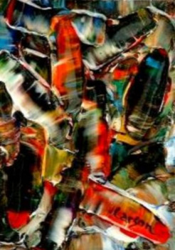 Œuvre contemporaine nommée « Le funambule - Sold / Vendu - Estimation : 3 500 € », Réalisée par CHARLES CARSON, GMBA, CREATEUR DU MOUVEMENT 'CARSONISME'