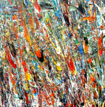 Œuvre contemporaine nommée « Brise dans les champs fleuries - Sold/Vendu - Estimation : 30 000 € », Réalisée par CHARLES CARSON, GMBA, CREATEUR DU MOUVEMENT 'CARSONISME'