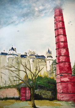 Œuvre contemporaine nommée « Ancienne faïencerie helvétique de Pierrefonds (60) », Réalisée par LUTHER