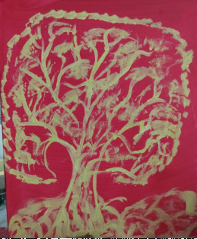 Œuvre contemporaine nommée « l'arbre de vie », Réalisée par VIVIANE