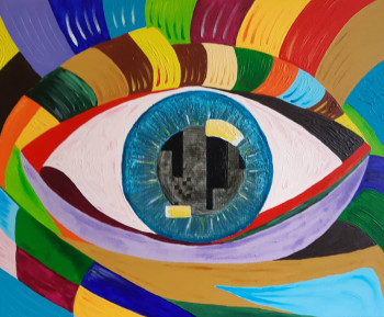 Œuvre contemporaine nommée « L'oeil », Réalisée par STéPHANE CANTIN
