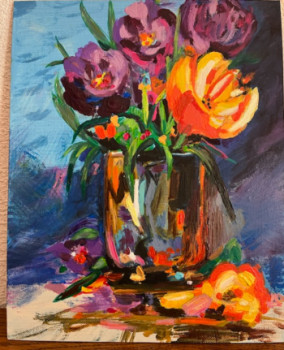 Œuvre contemporaine nommée « Jolie bouquet de fleurs », Réalisée par KARINE
